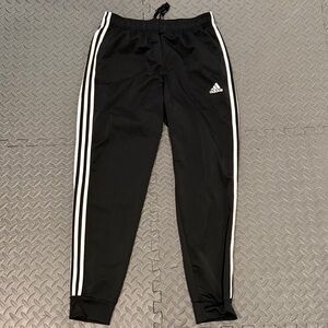 Adidas Men's Black Joggers with White Stripes- NEW without tags